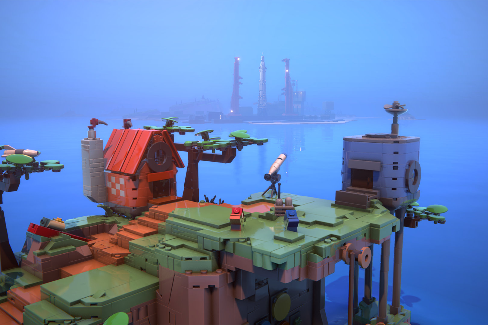 А вот и уютная лачуга наших друзей.
Источник: видеоигра LEGO Voyagers
