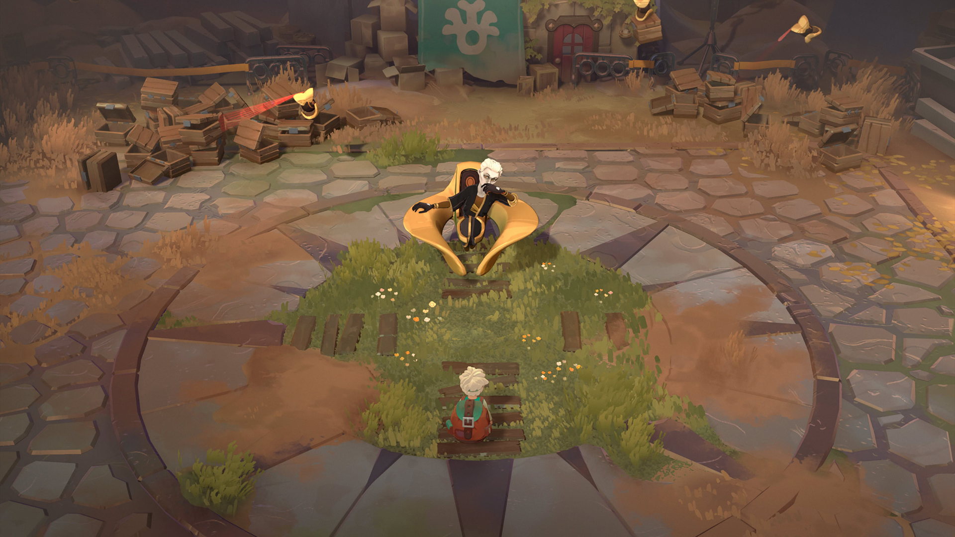 Встреча с главгадом вышла атмосферной.

Источник: видеоигра Moonlighter 2: The Endless Vault