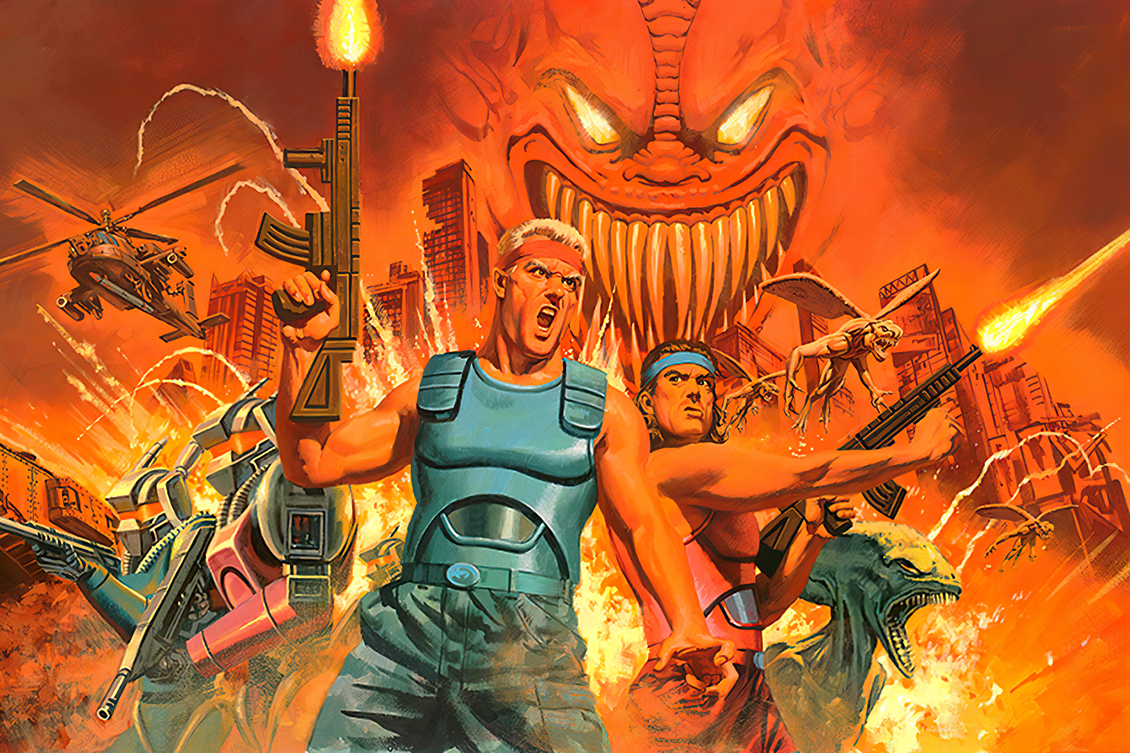 Игра получила настолько культовый статус, что до сих пор временами переиздаётся для новых платформ.

Источник: Contra Anniversary Collection