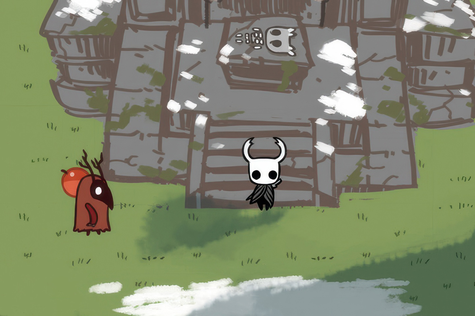 Так выглядел прародитель классики.

Источник: видеоигра Hungry Knight