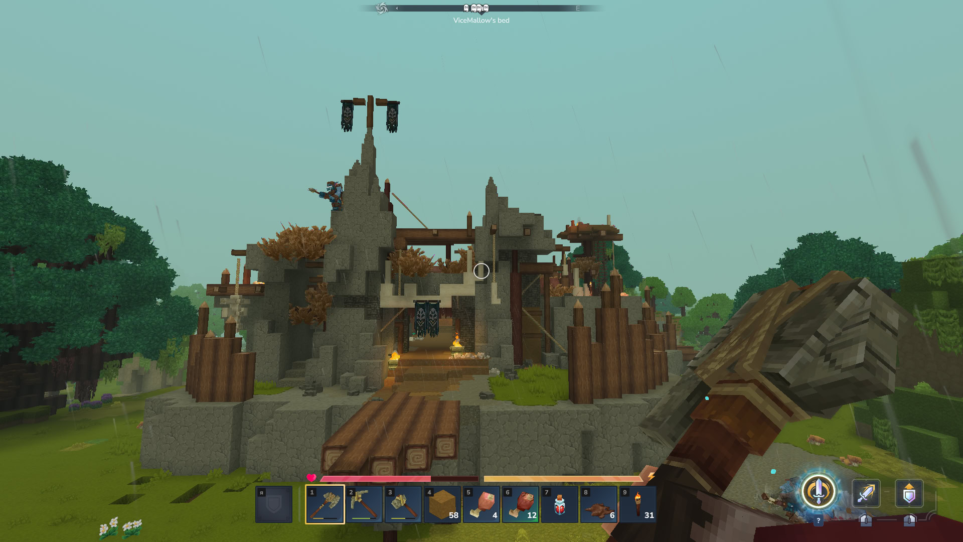 Лагерь гоблинов. Подобные структуры генерируются в мире Hytale случайным образом.
Источник: видеоигра Hytale