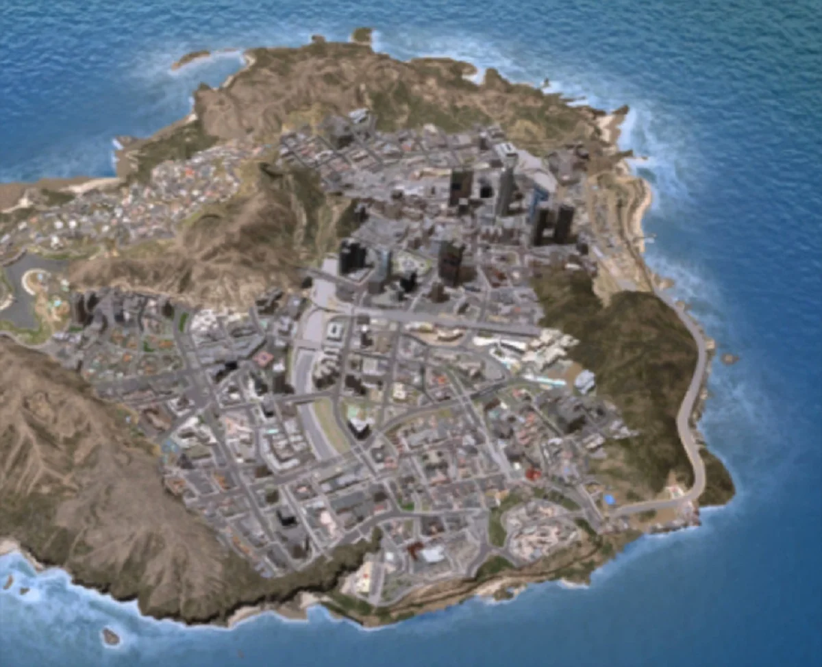 Утечка Rockstar Games показала 3D-карту Лос Сантоса из ранней версии GTA 5 - фото 2