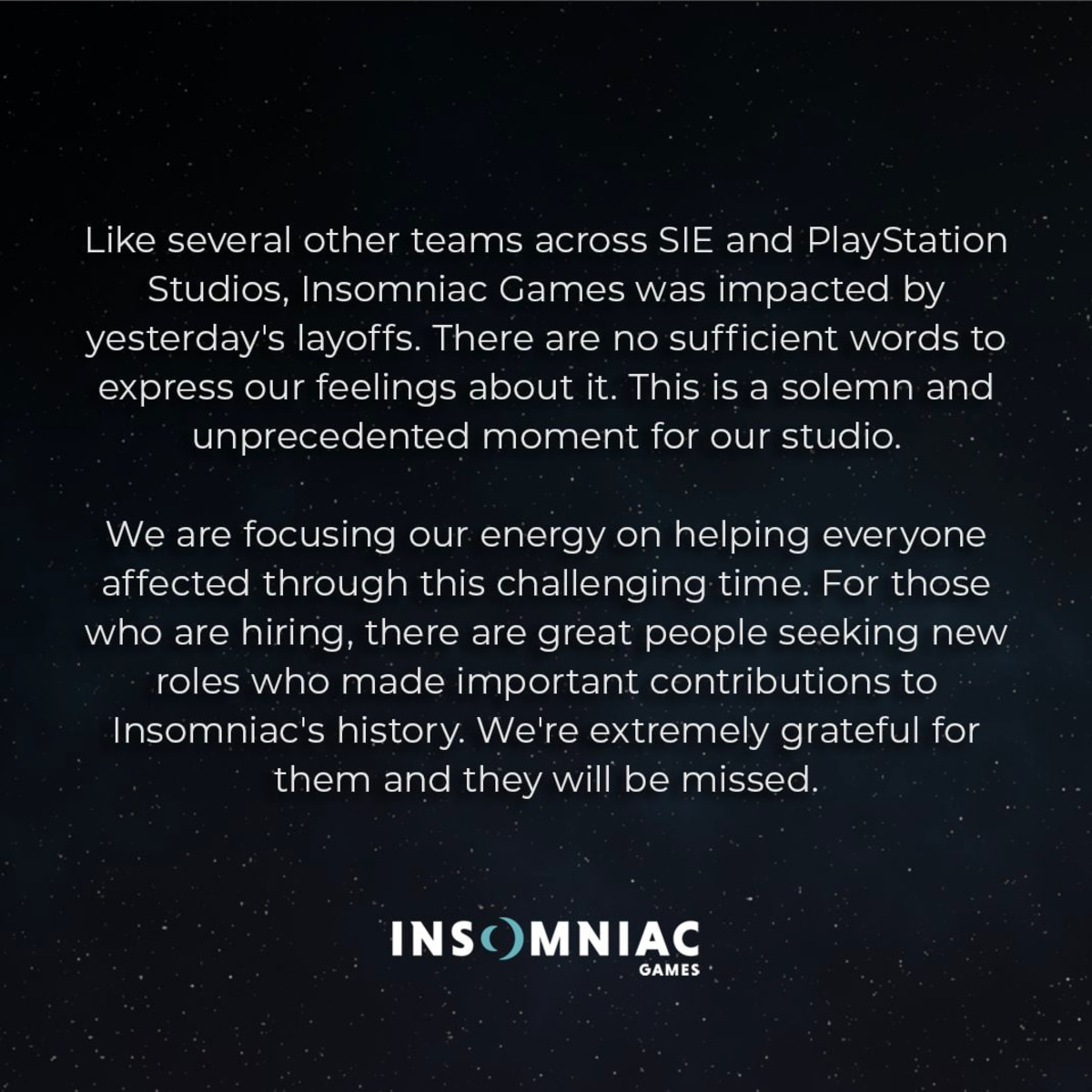 Авторы из Insomniac рассказали о тяжёлых чувствах в связи с увольнениями Sony - фото 1