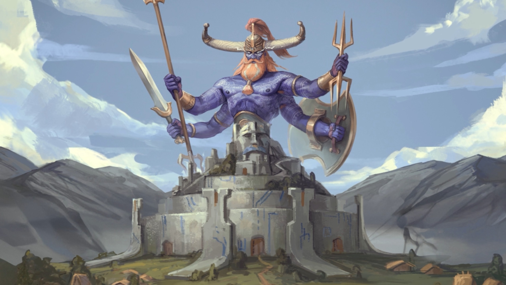 Кадр из вступительной катсцены игры.
Источник: видеоигра RuneQuest: Warlords