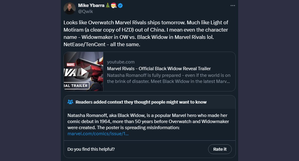 Бывший глава Blizzard назвал Marvel Rivals китайской копией Overwatch - изображение 1 Бывший глава Blizzard назвал Marvel Rivals китайской копией Overwatch - фото 1