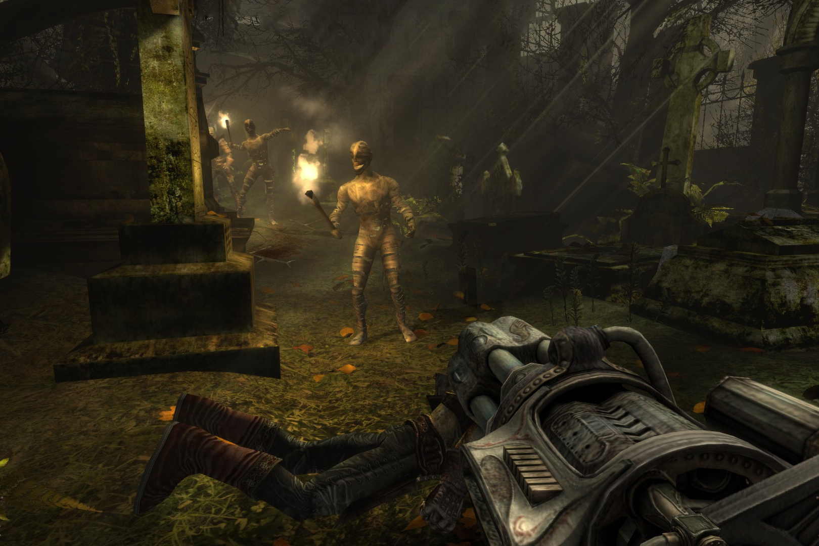 Графика в дополнениях для Painkiller никогда не выходила на новый уровень, из-за чего эти самостоятельные игры смотрелись тухло на фоне актуальных релизов.

Источник: видеоигра Painkiller: Recurring Evil