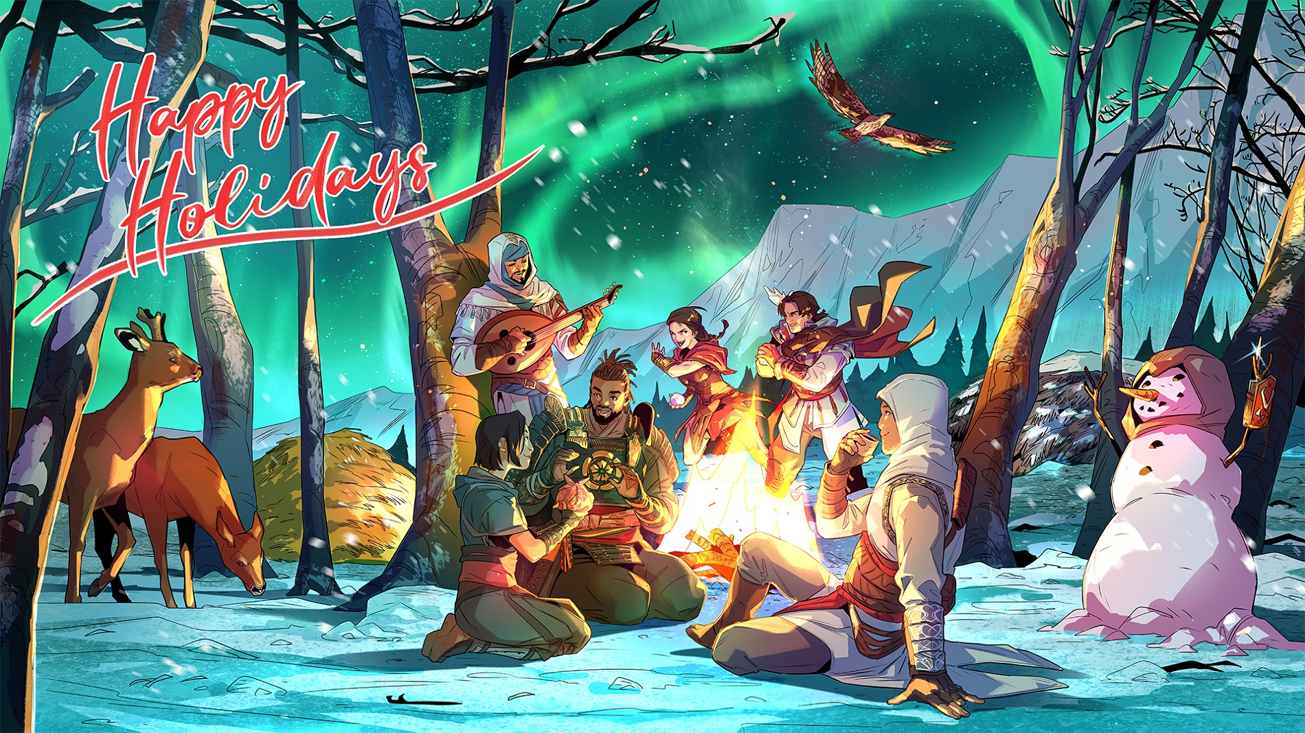 Герои Expedition 33, Atomic Heart и других игр красуются на открытках к Новому году - фото 9