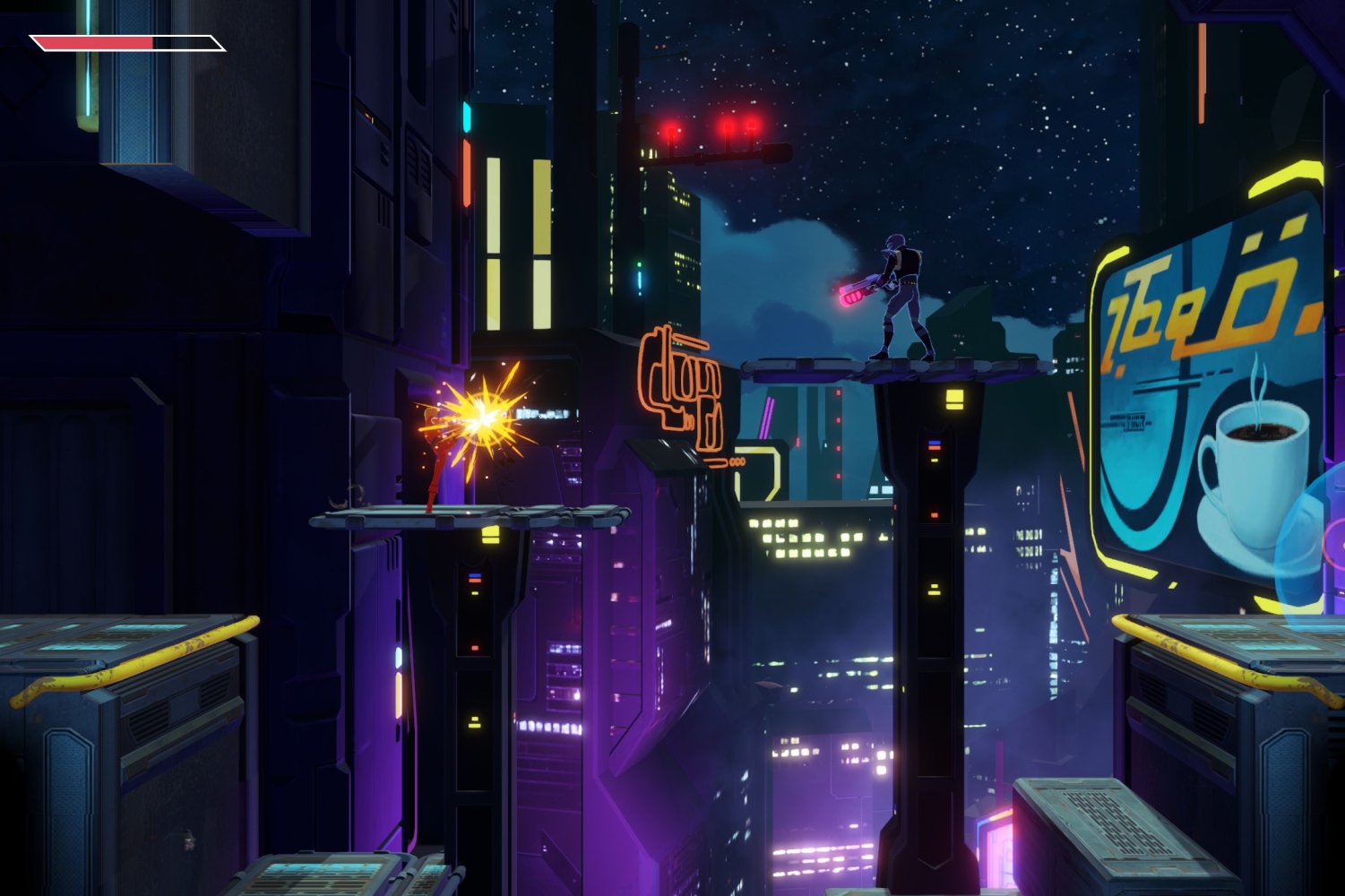 Второй эпизод в городе, пожалуй, лучший из всех.
Источник: Space Adventure Cobra — The Awakening