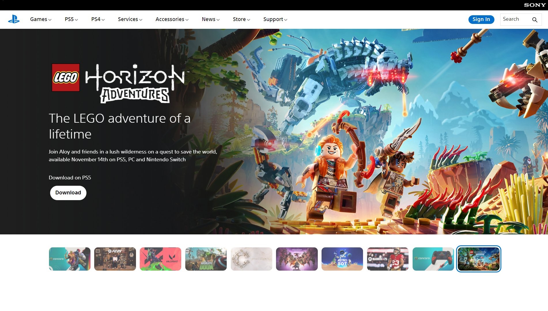 На сайте PlayStation заметили дату релиза Lego Horizon Adventures в середине ноября - изображение 1 На сайте PlayStation заметили дату релиза Lego Horizon Adventures в середине ноября - фото 1