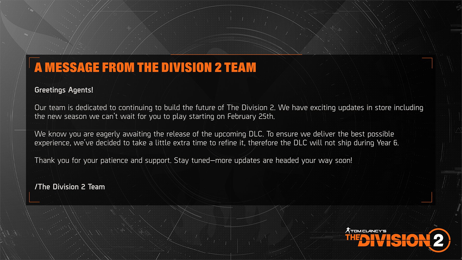 Сюжетное дополнение к The Division 2 отложили до седьмого года - изображение 1 Сюжетное дополнение к The Division 2 отложили до седьмого года - фото 1