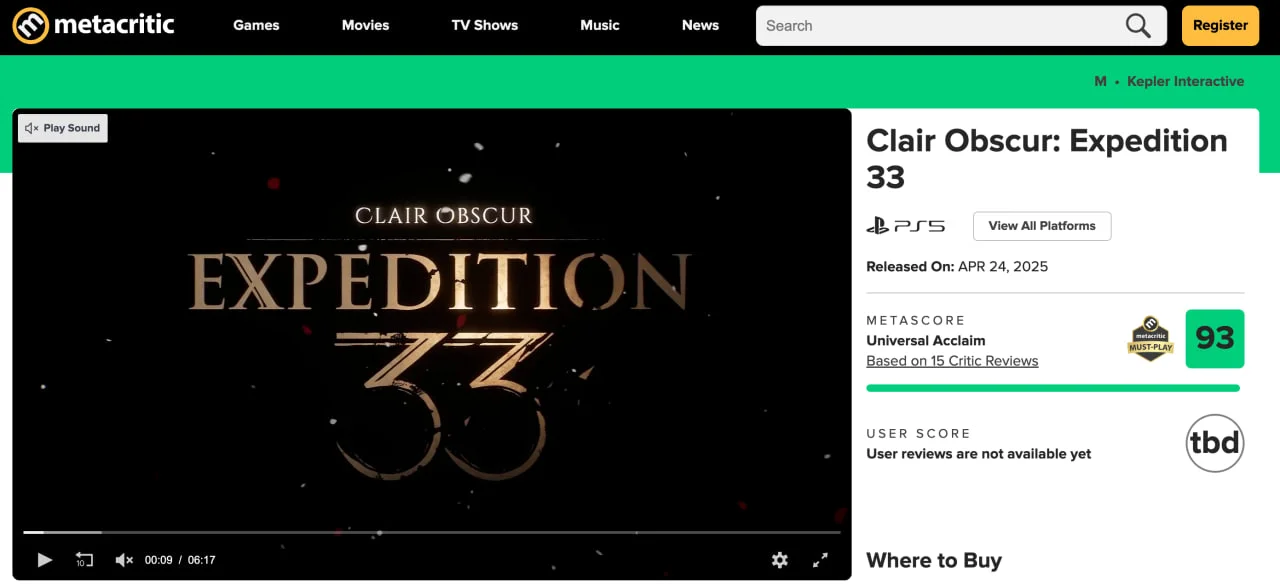 Clair Obscur: Expedition 33 — ролевой хит, который уже покорил критиков