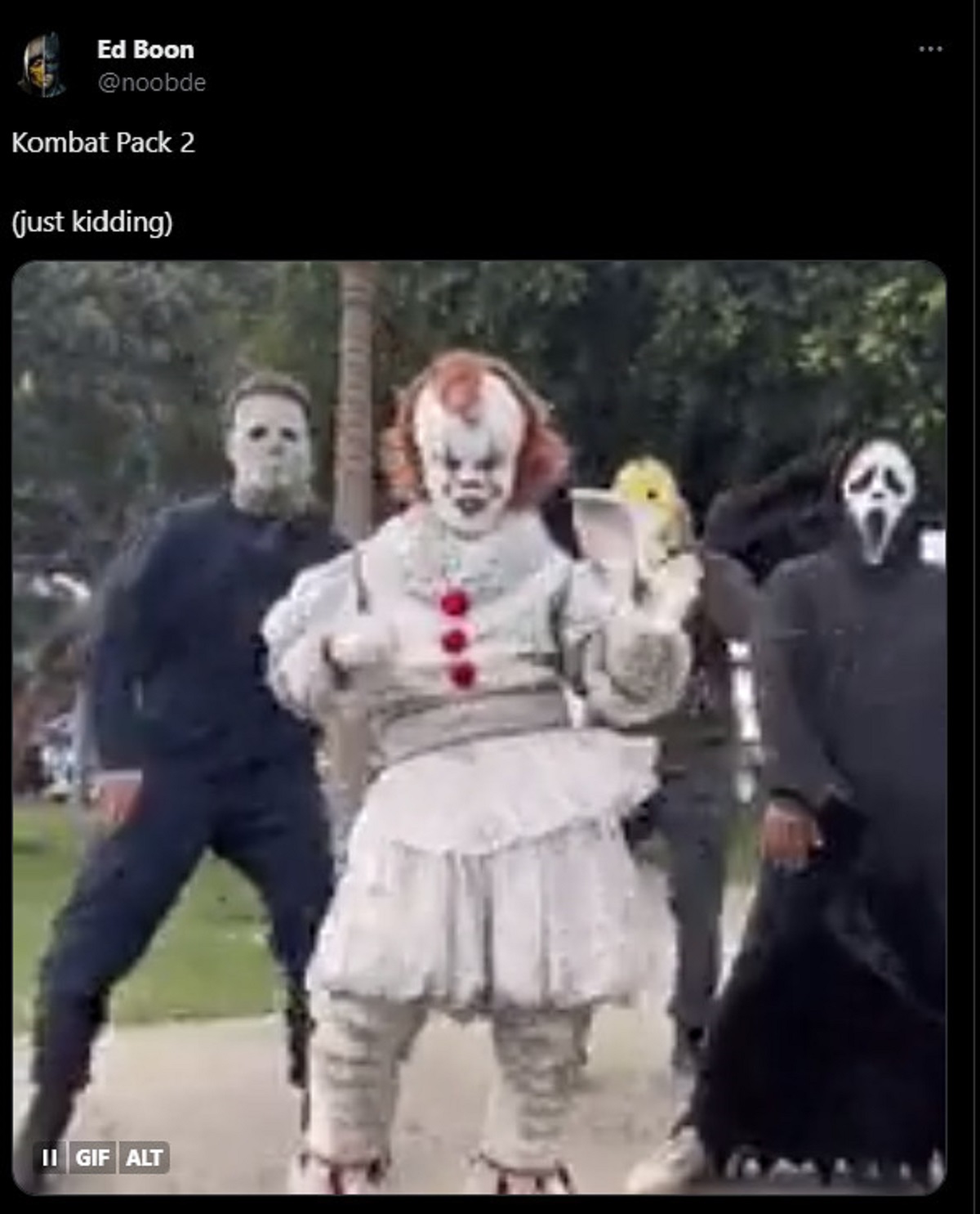 Эд Бун пошутил о появлении Призрачного лица и Джейсона Вурхиза в Mortal Kombat 1 - изображение 1 Эд Бун пошутил о появлении Призрачного лица и Джейсона Вурхиза в Mortal Kombat 1 - фото 1