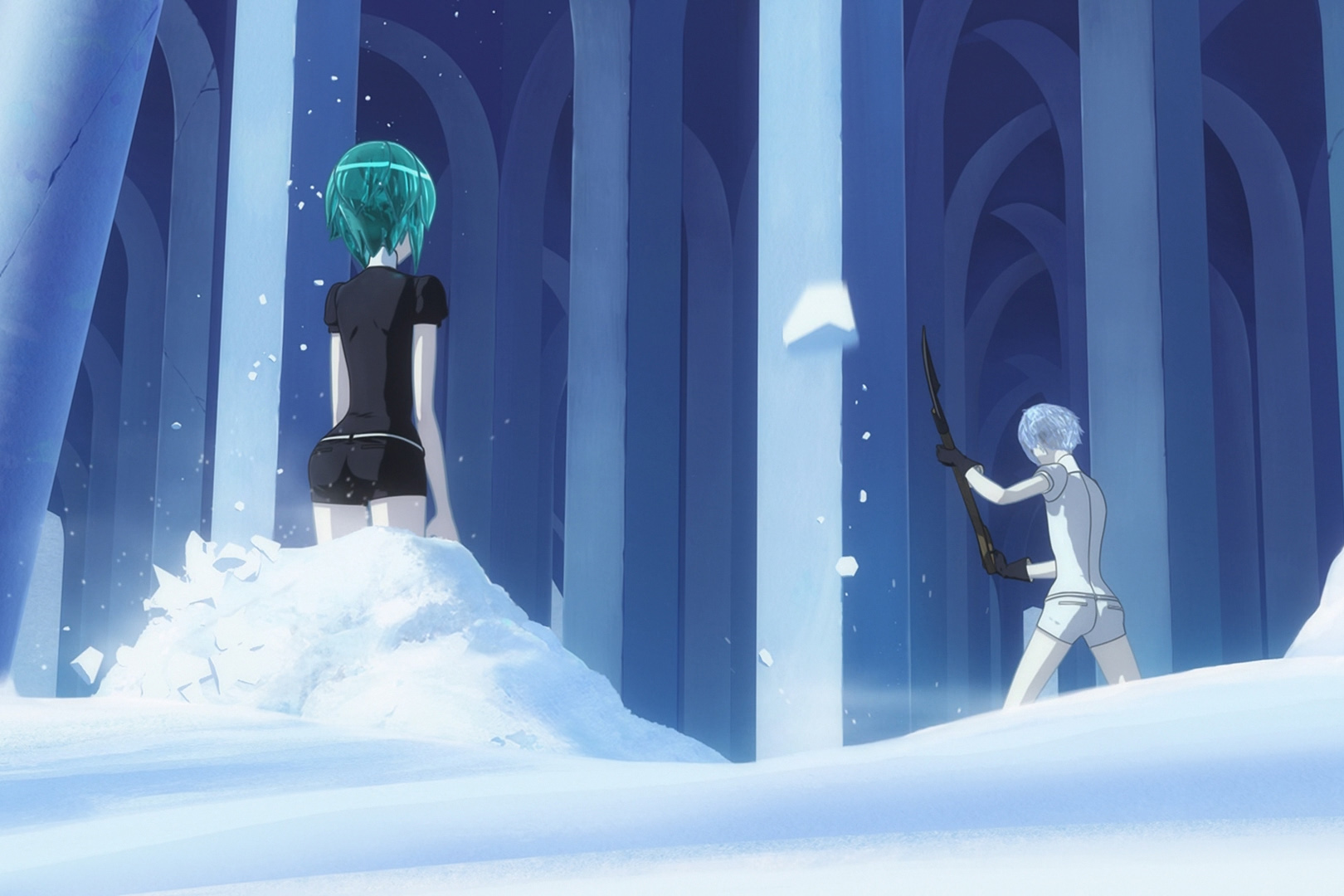 Красота Самоцветов рассматривалась как часть привлекательности сериала, изобразить полупрозрачность которых было затруднительно без использования 3D.

Источник: Orange