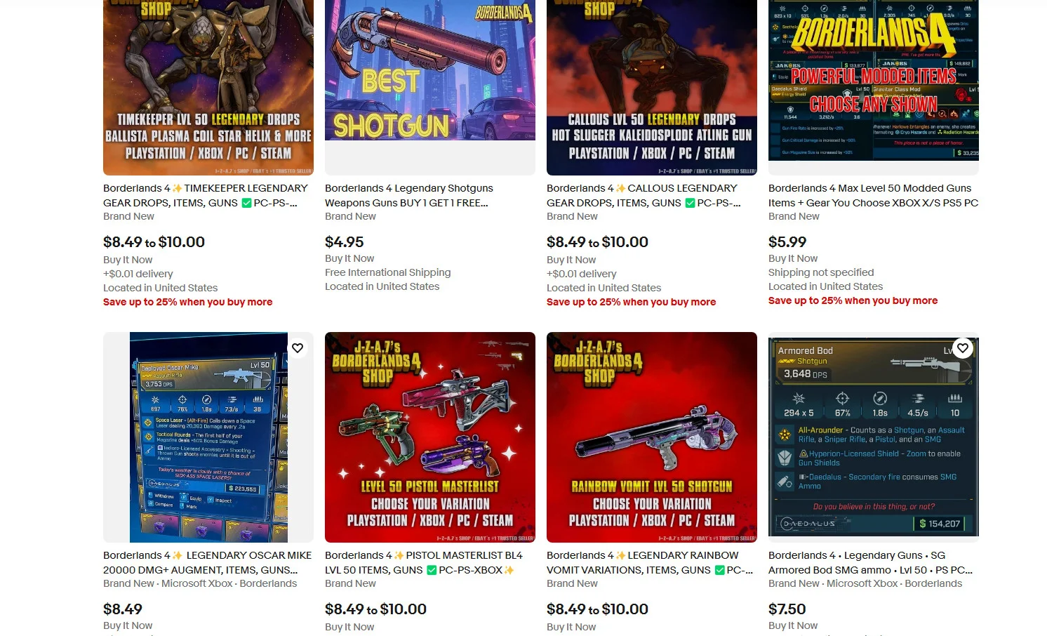 Тёмный рынок Borderlands 4: как читеры пытаются заработать на eBay