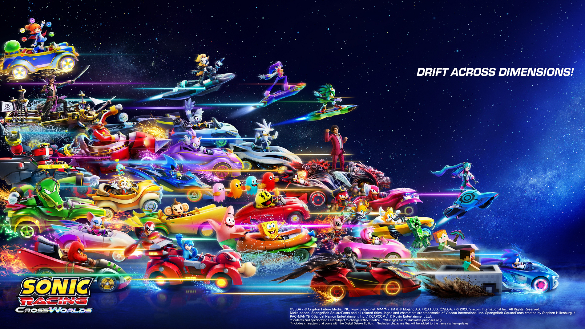 Sonic Racing: CrossWorlds готовится к заезду с Мегаменом