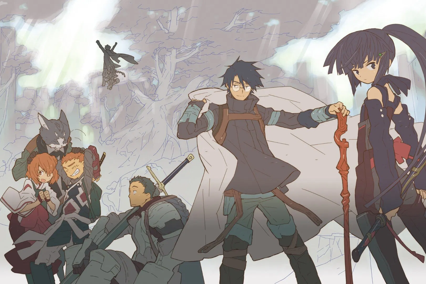 Аниме вышло почти одновременно с SAO, но сделало ставку на тактику и дипломатию, а не на романтику.
Источник: студия Satelight