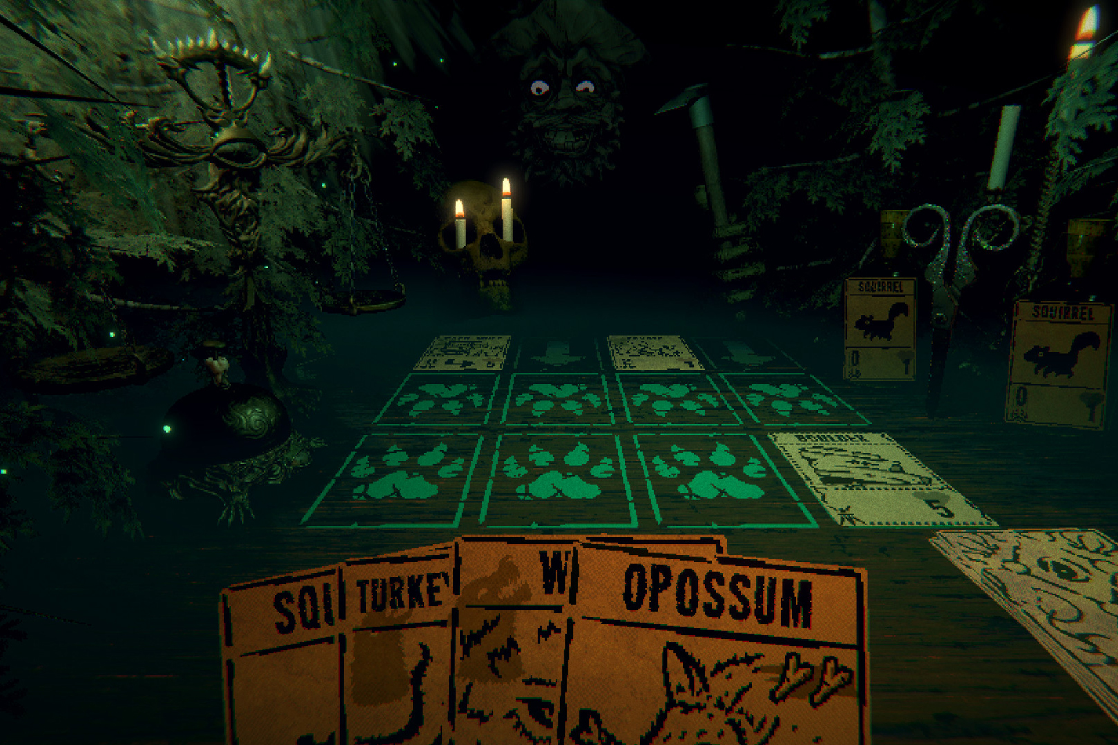 Игра началась как экспериментальная работа на Ludum Dare 43 с темой «Жертва должна быть принесена», и из маленького джем-прототипа выросла в жанровый гибрид, сочетающий карточную стратегию, хоррор и мета-нарратив.

Источник: видеоигра Inscryption