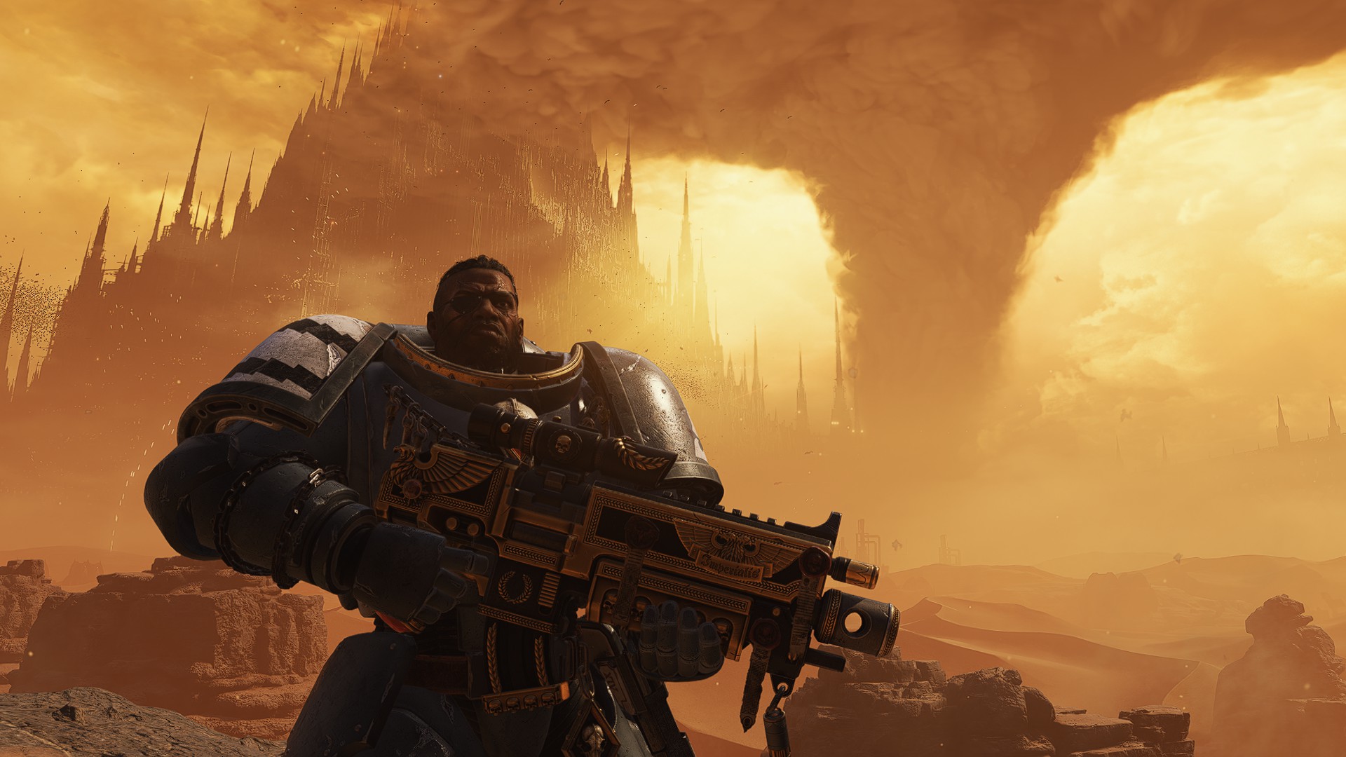 Каноничный боец из роты Морских Волков.
Источник: видеоигра Warhammer 40,000: Space Marine 2