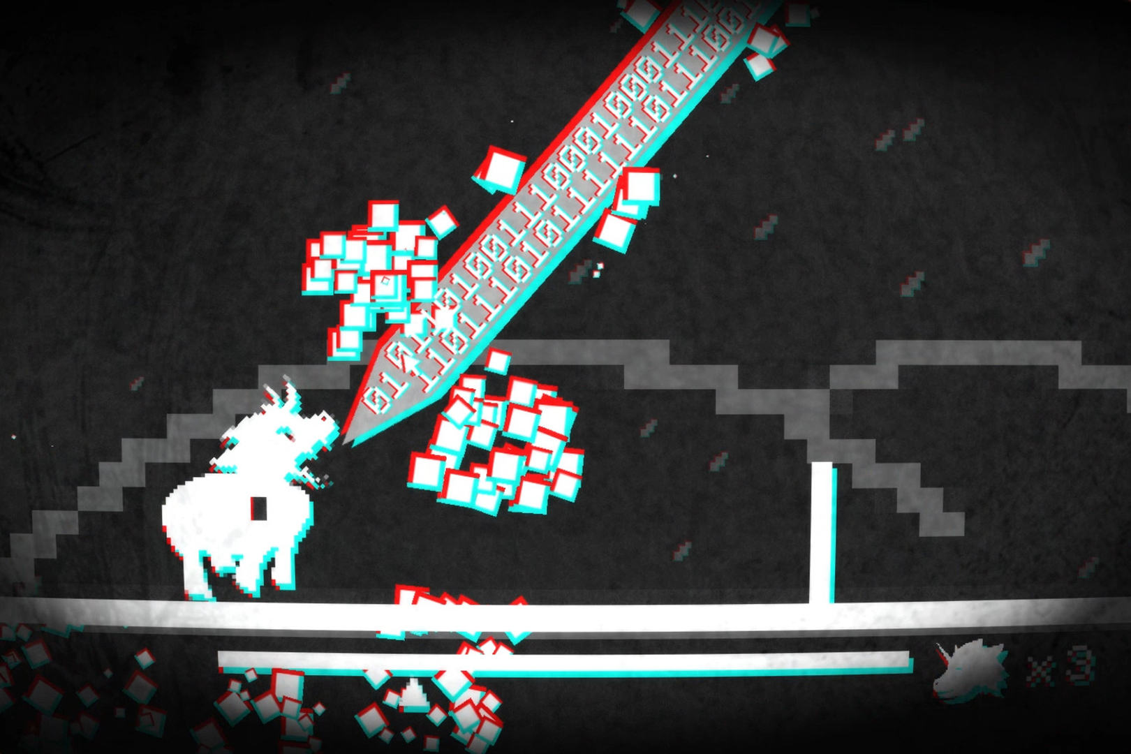 Pony Island тоже началась как эксперимент на геймджеме и стала мета-игрой, где «сломанный» аркадный автомат превращается в сражение с самим дьяволом.

Источник: видеоигра Pony Island