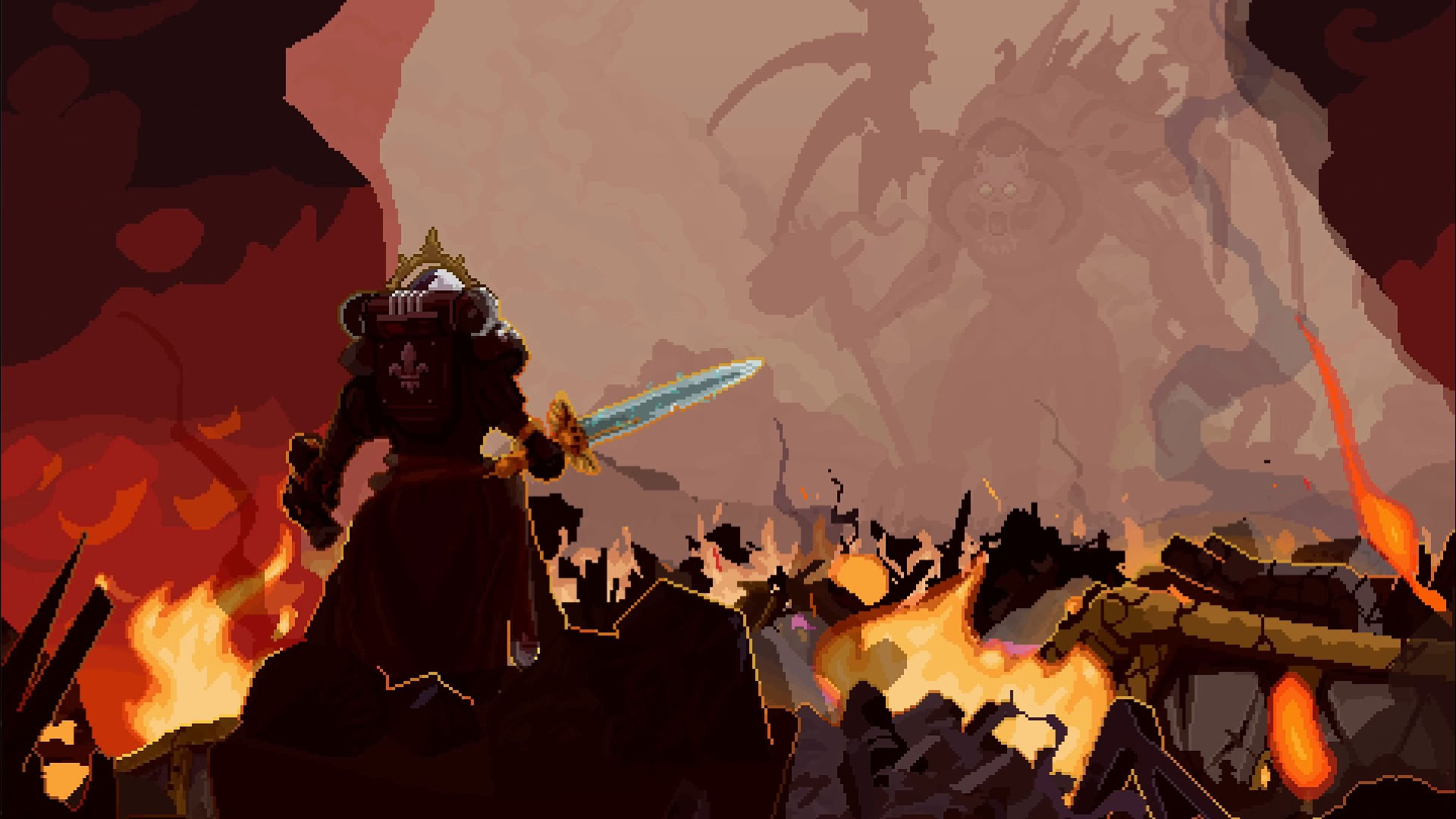 Он ещё не знает, с кем связался.

Источник: видеоигра Warhammer 40,000: Boltgun 2