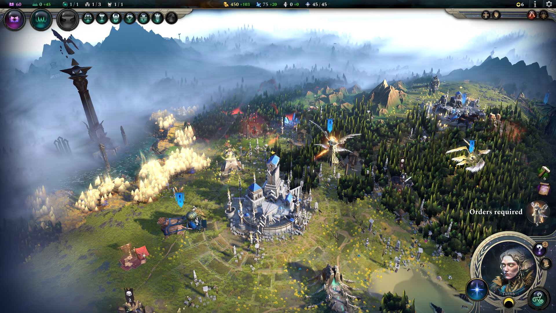 Новые миры в DLC выглядят крайне атмосферно.
Источник: видеоигра Age of Wonders 4: Archon Prophecy