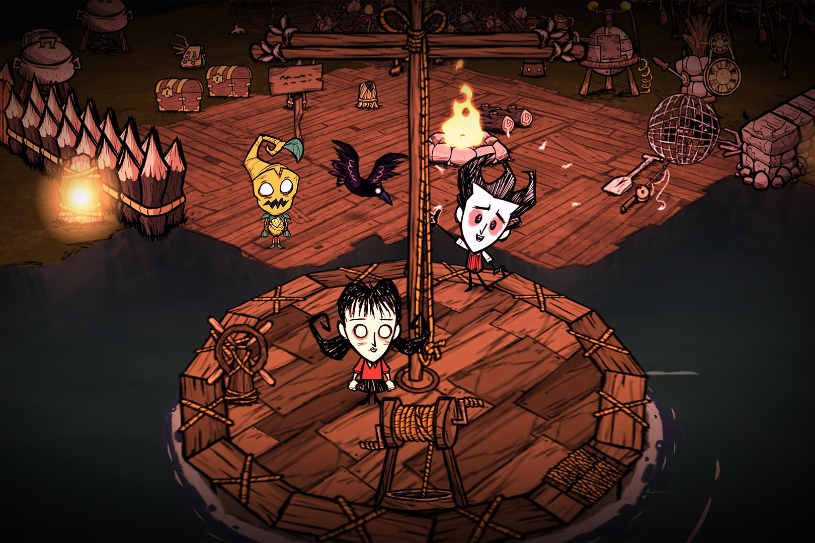 Don't Starve получила бесплатные обновления, порты и мультиплеер, став основой вселенной и закрепив за Klei репутацию студии, которая не боится рисковать.

Источник: видеоигра Don't Starve Together