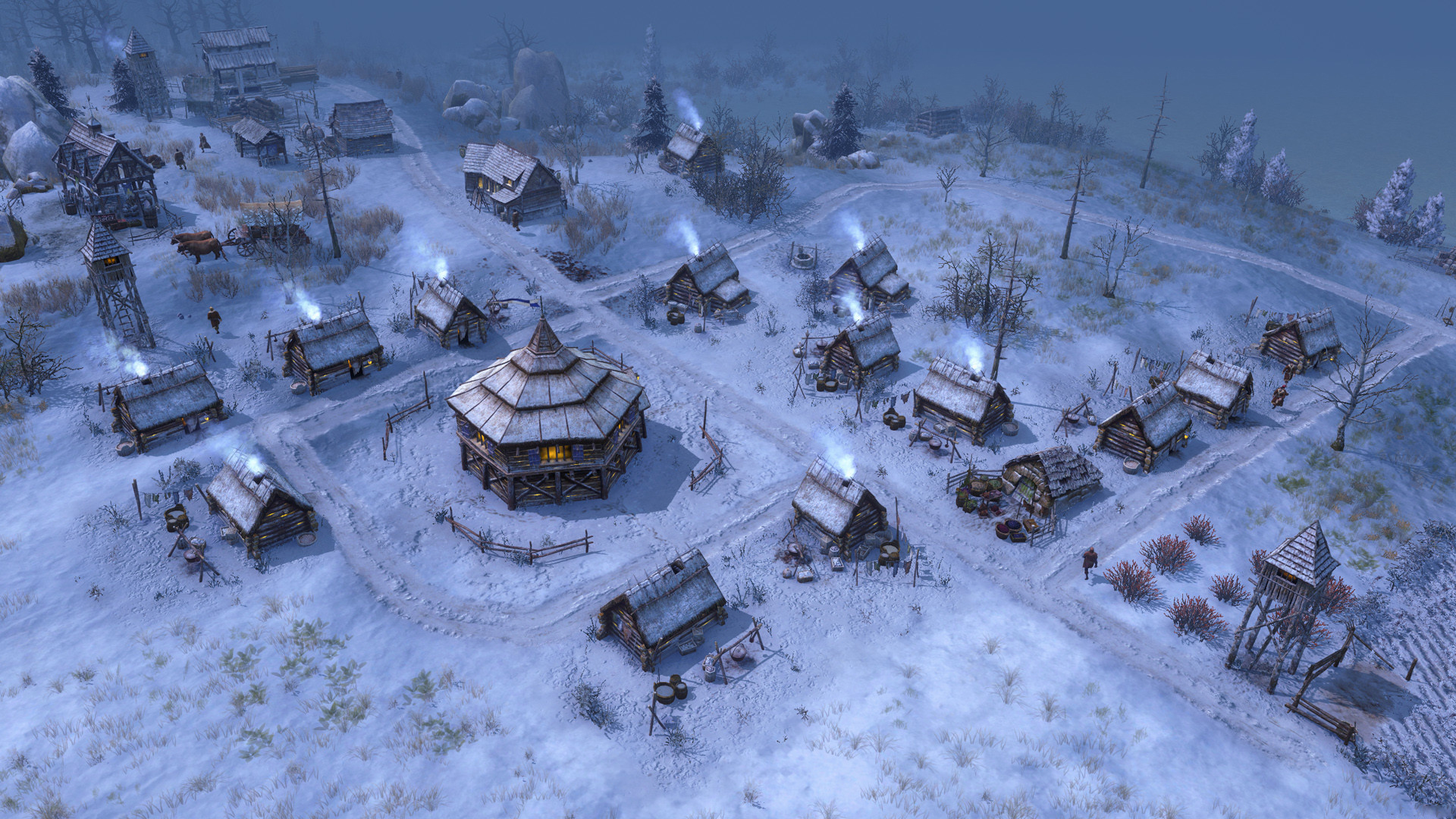 Пережить зиму — задача не из лёгких.

Источник: видеоигра Farthest Frontier