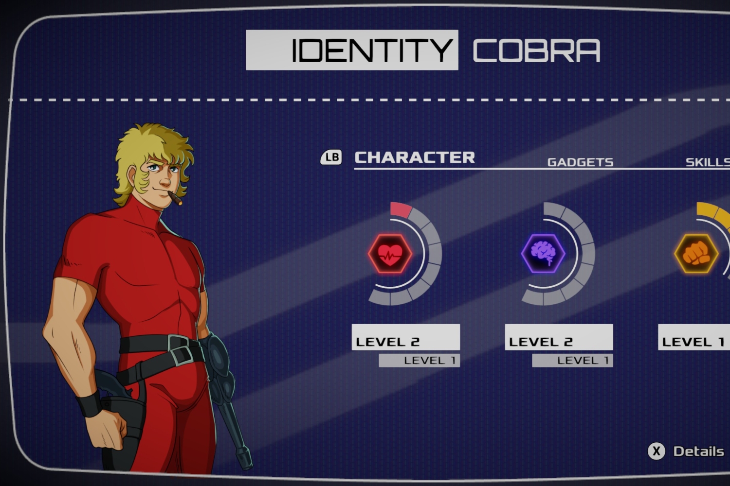 Вот так простенько выглядит экран прокачки.
Источник: Space Adventure Cobra — The Awakening