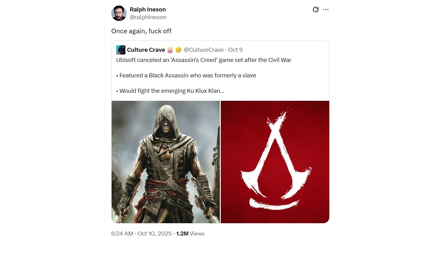Отмена Assassinʼs Creed: мнение Ральфа Айнесона