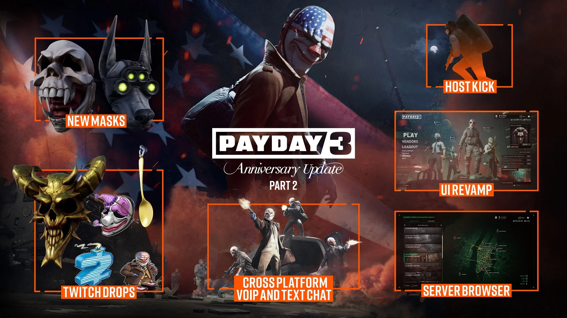 К Payday 3 выпустили обновление с новыми масками и издание Year 1 Edition - фото 1