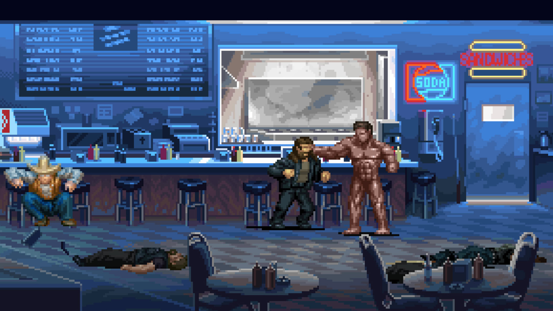 Пропорции Арнольда Шварценеггера были воссозданы в игре в соотношении один к одному.

Источник: видеоигра Terminator 2D: No Fate