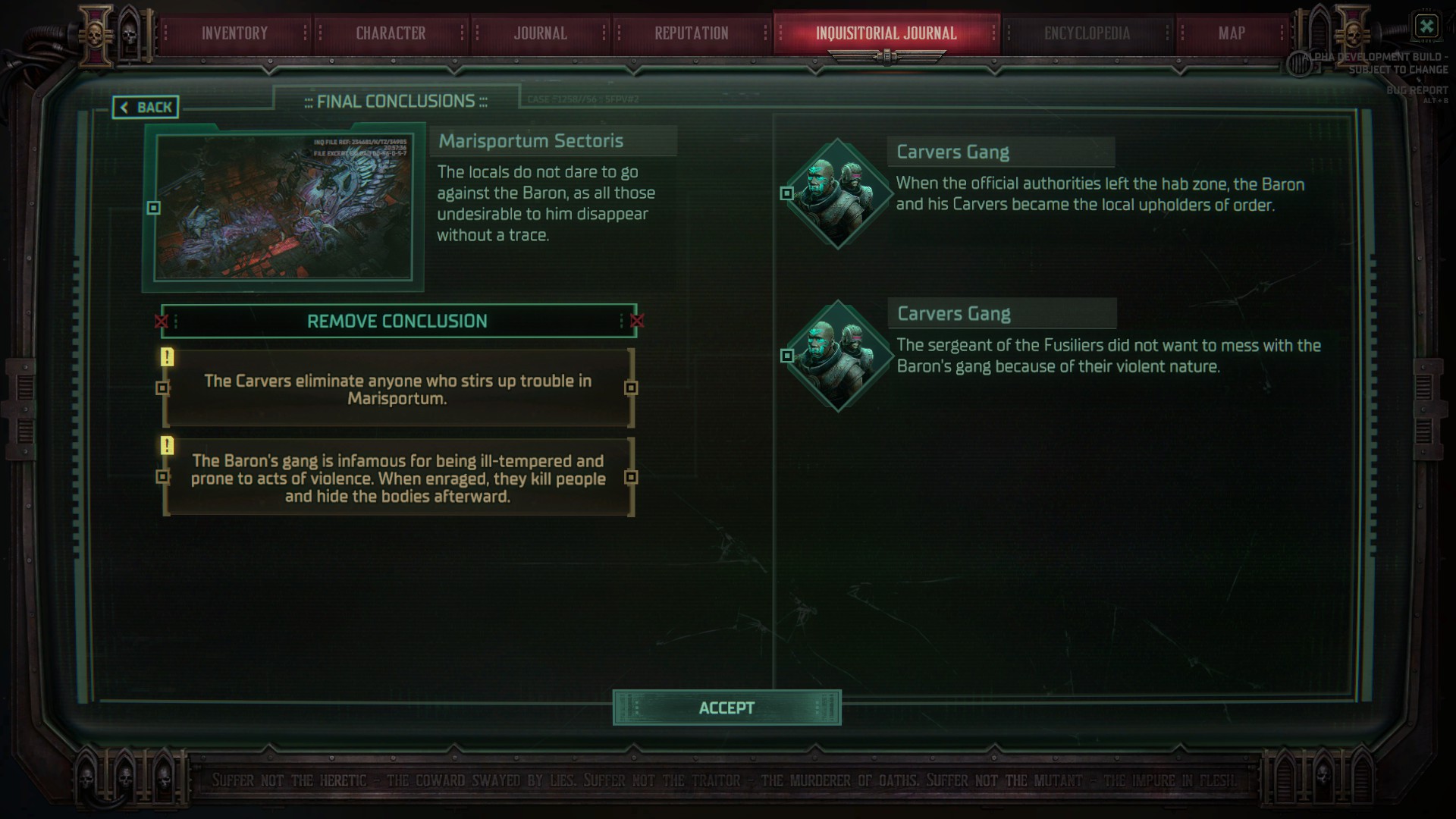 Гипотезы две, но обе не работают.
Источник: видеоигра Warhammer 40,000: Dark Heresy