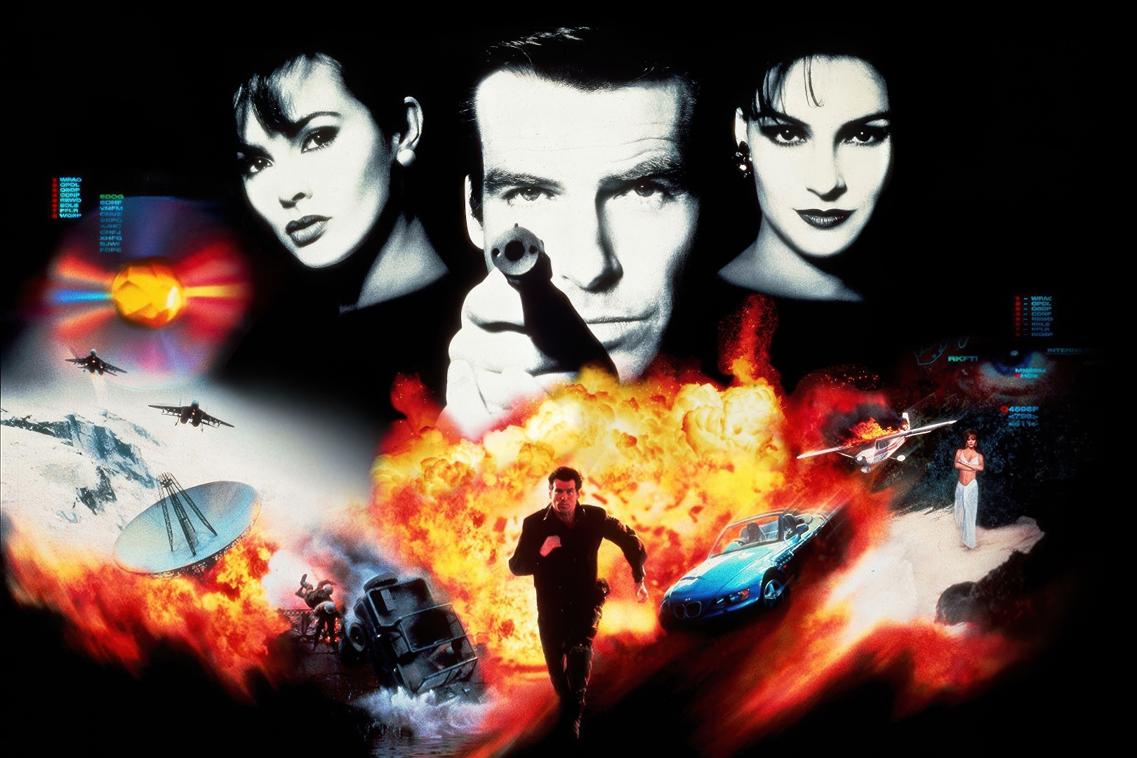 Классика игр по лицензии — на обложку ставились промо-материалы фильмов.

Источник: видеоигра GoldenEye 007