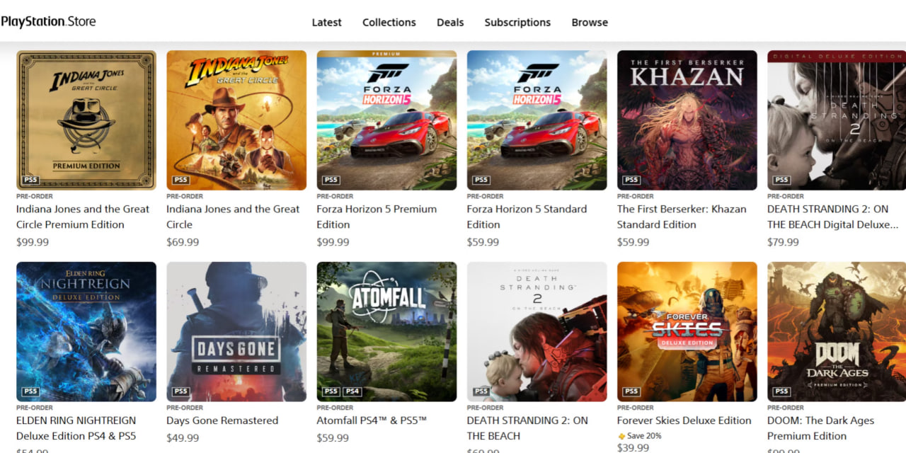 «Индиана Джонс» и Forza Horizon 5 попали в список лидеров топа предзаказов PS Store - изображение 1 «Индиана Джонс» и Forza Horizon 5 попали в список лидеров топа предзаказов PS Store - фото 1