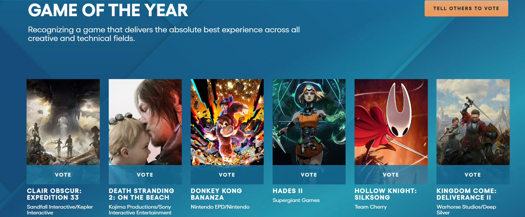 Голосование за The Game Awards 2025 бьет рекорды