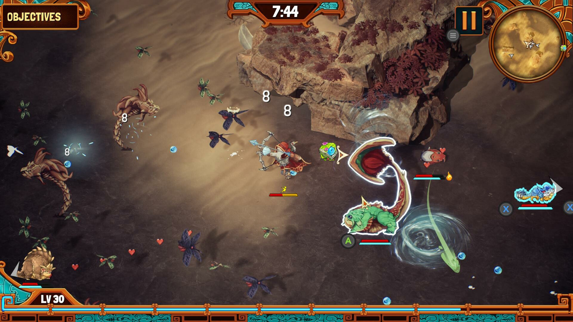 При забегах важно вовремя замечать, когда у зверей откатывается ульта.
Источник: видеоигра Wildkeepers Rising