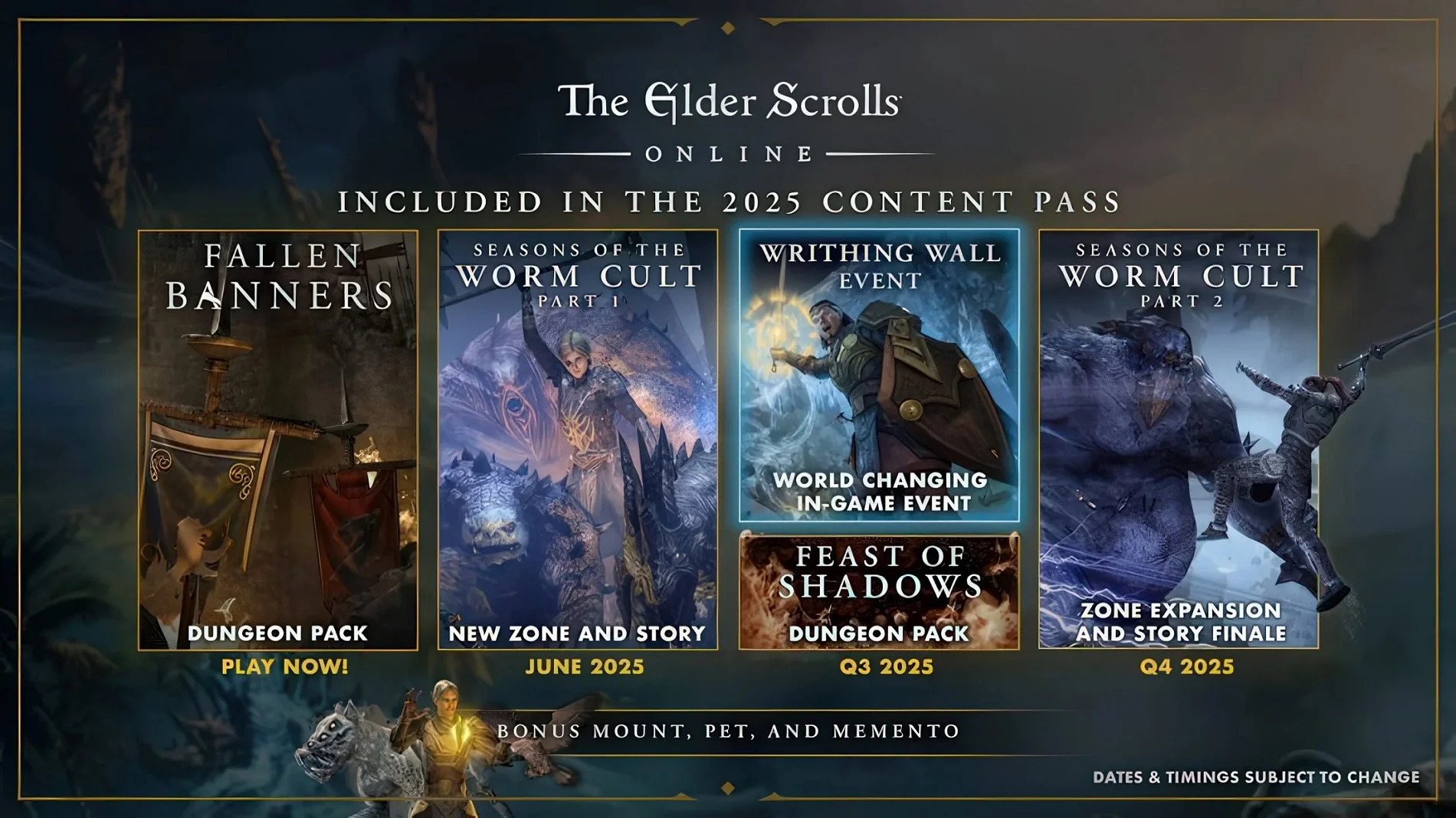 Для The Elder Scrolls Online представлен трейлер Seasons of the Worm Cult.