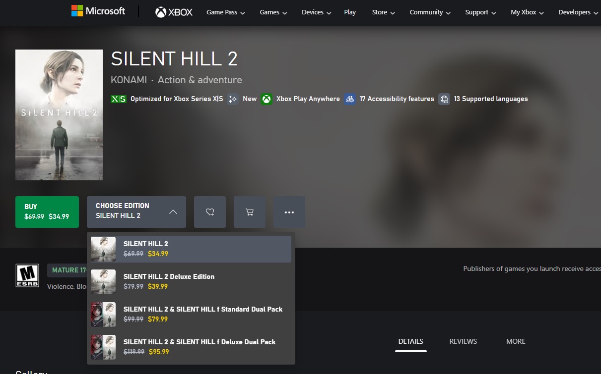 Перезапуск Silent Hill 2 уже доступен на Xbox Series
