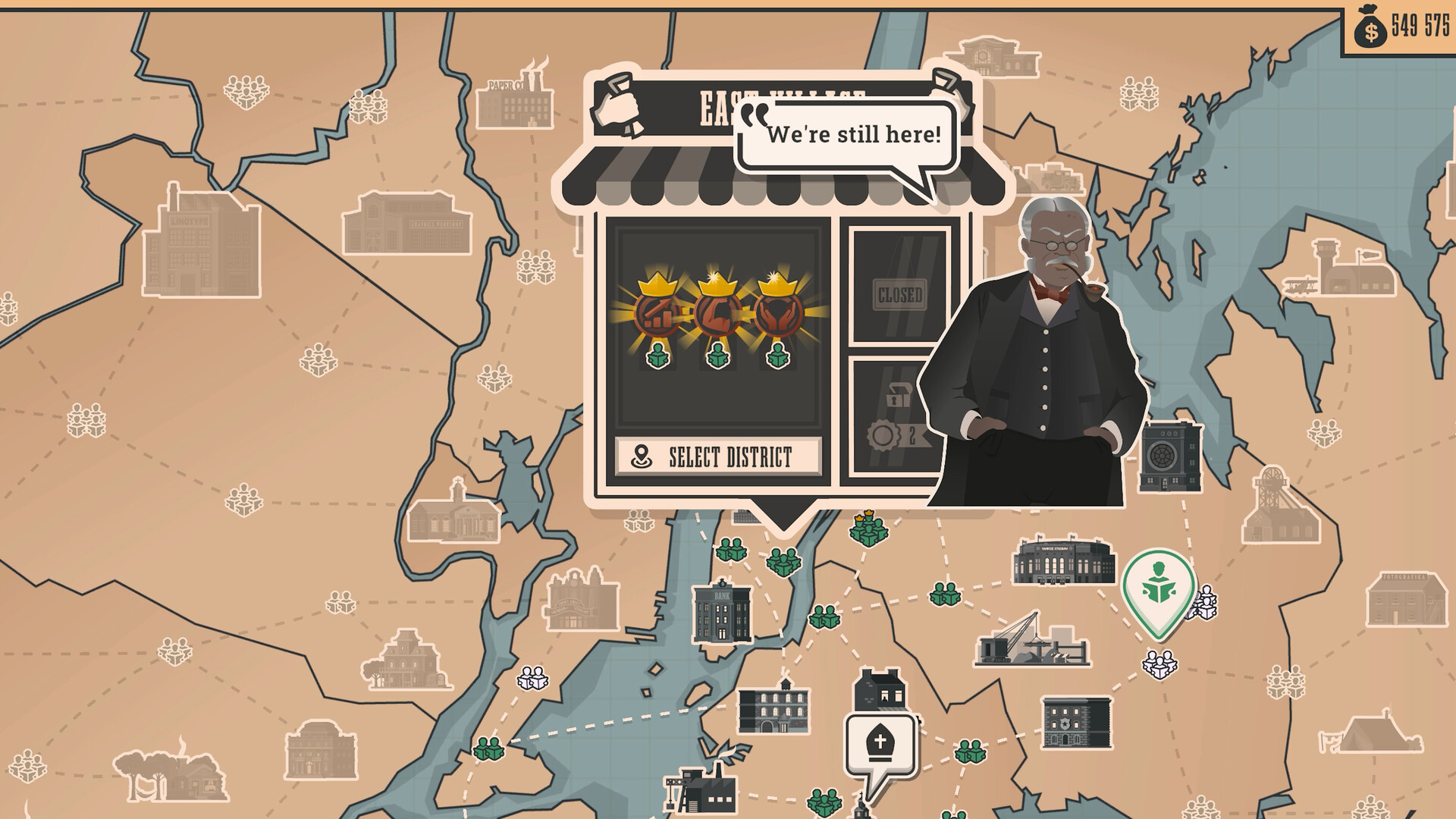 «Завоёванный» район с выполненными новостными тегами.