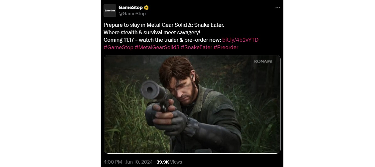 Игроки скептически отнеслись к слуху о дате релиза ремейка Metal Gear Solid 3 - изображение 1 Игроки скептически отнеслись к слуху о дате релиза ремейка Metal Gear Solid 3 - фото 1