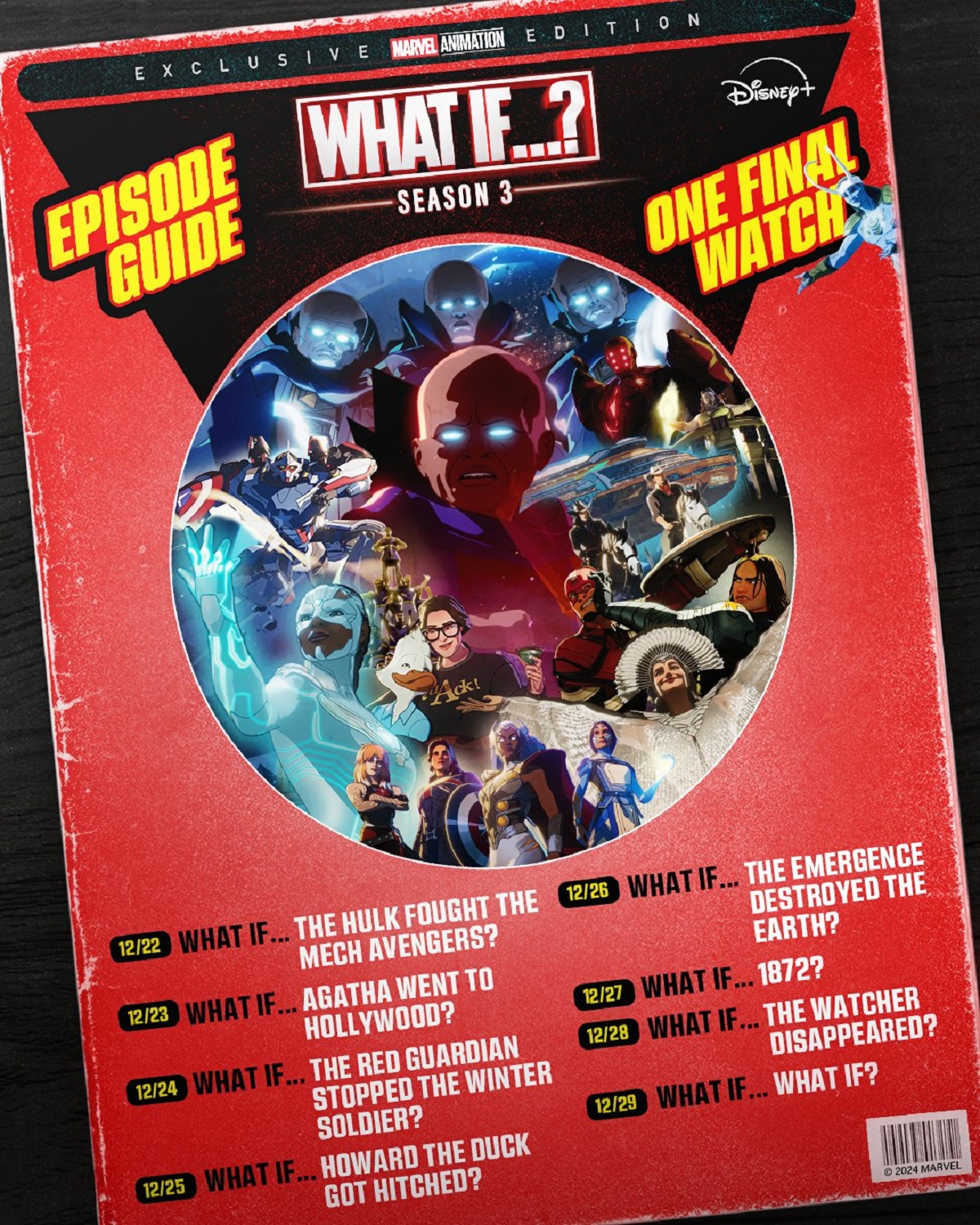 Disney и Marvel показали расписание с названиями серий 3 сезона мультсериала «Что, если…?» - изображение 1 Disney и Marvel показали расписание с названиями серий 3 сезона мультсериала «Что, если…?» - фото 1