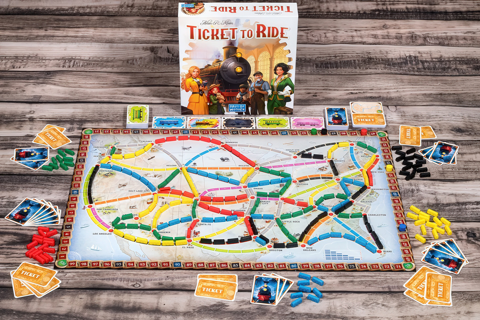 Board game Ticket to Ride.  Source: Days of Wonder