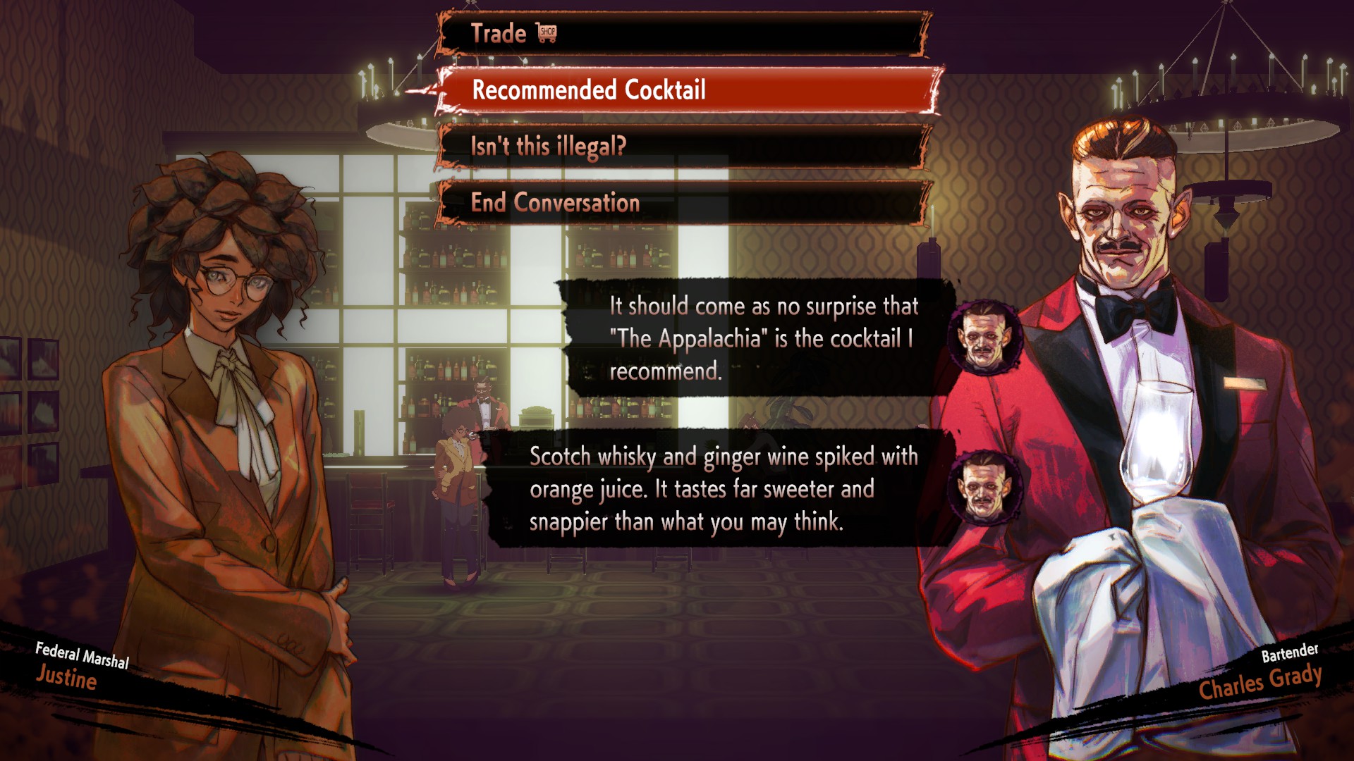 У местного бармена можно прикупить ништячков и послушать, как сильно он гордится своей коллекцией... человеческих ушей.

Источник: видеоигра Hotel Barcelona