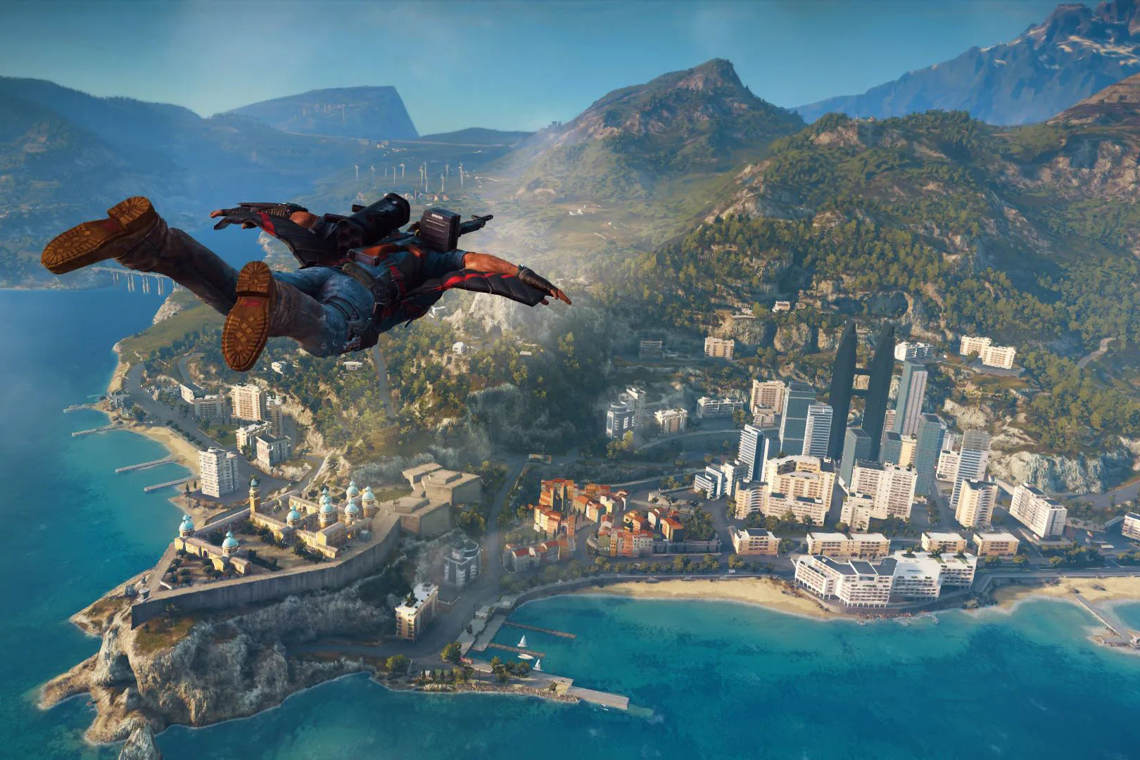Эффектные прыжки с самолета — одна из фишек серии.

Источник: видеоигра Just Cause 3