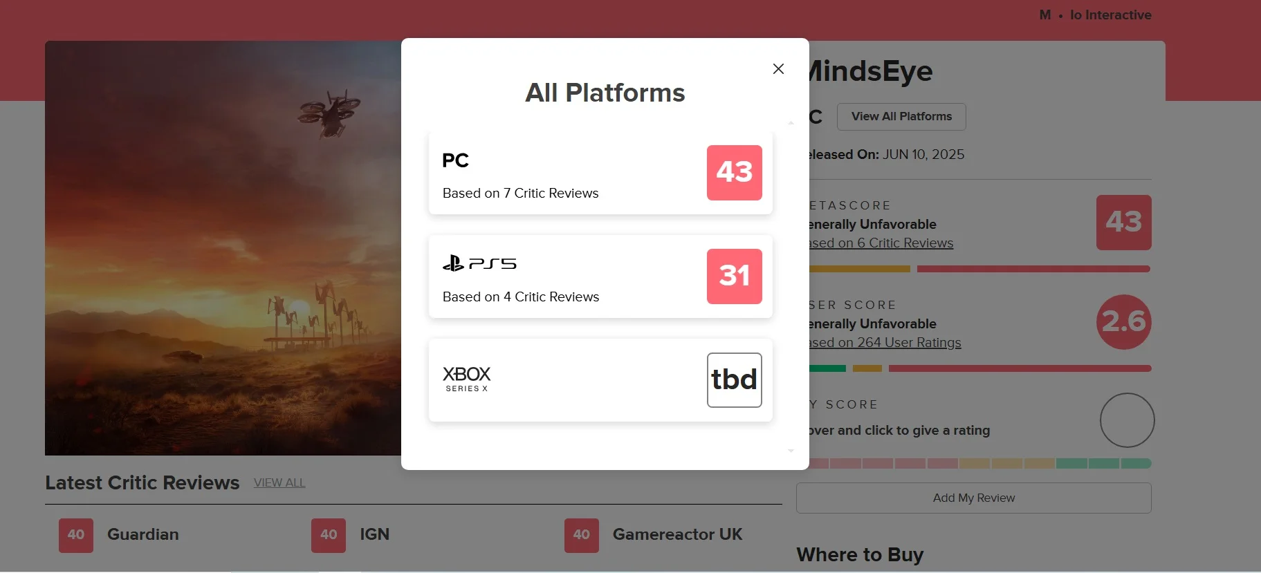 MindsEye: Новый антирекорд Metacritic или почему игра провалилась с треском