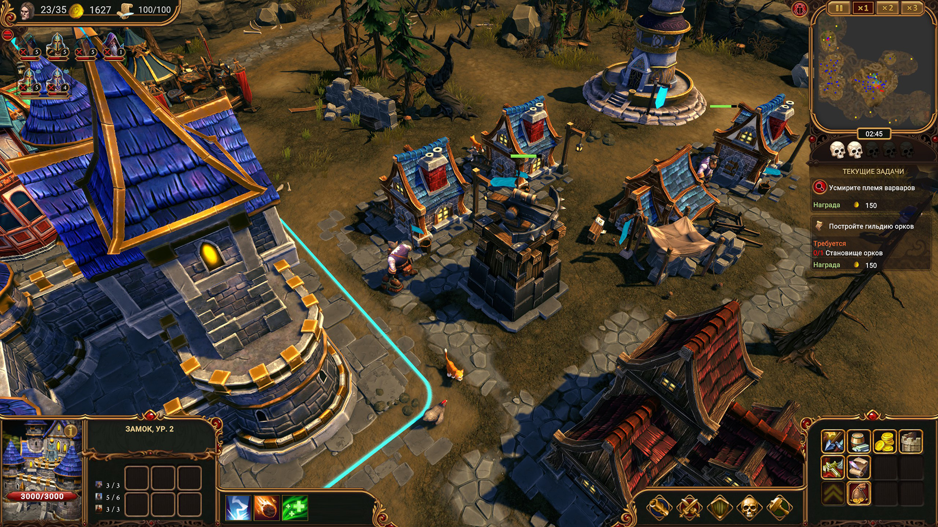 Посмотрите, по городу выхаживают кошечки и курочки!
Источник: видеоигра Lessaria: Fantasy Kingdom Sim