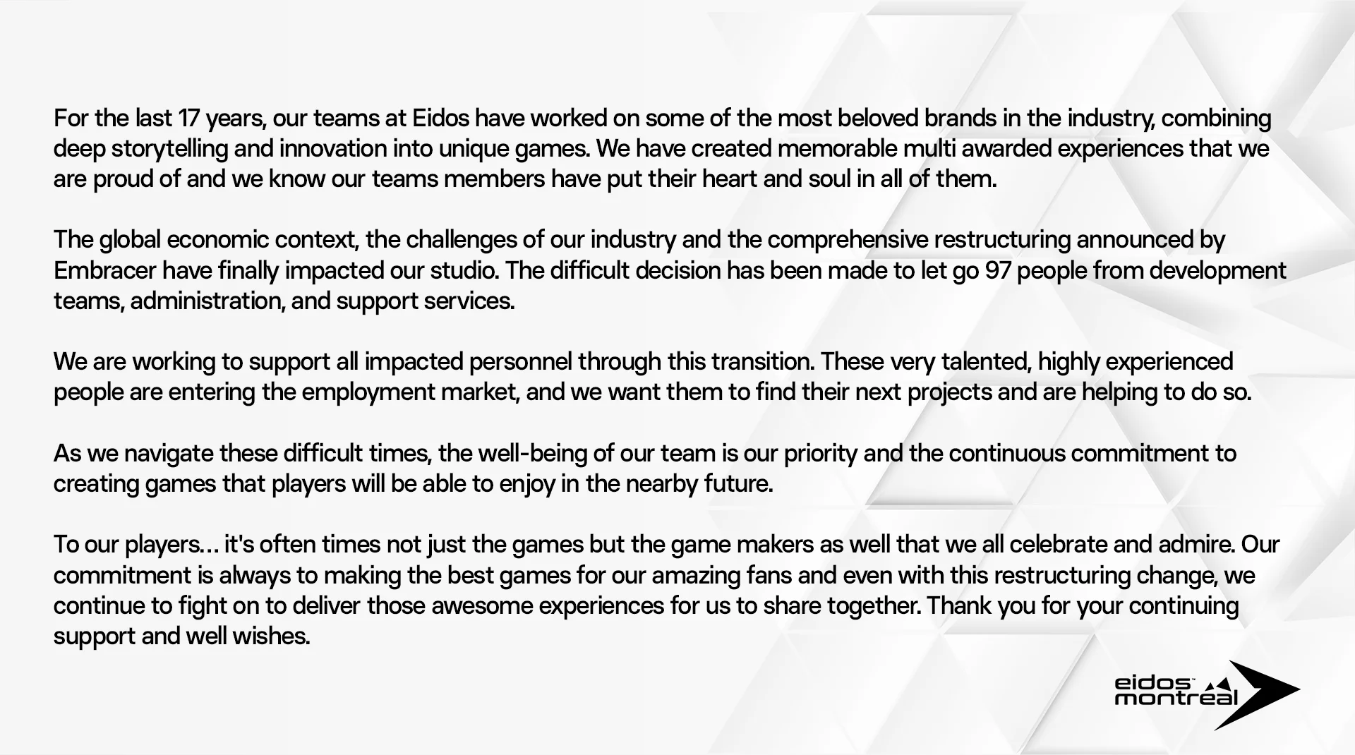 Джейсон Шрайер рассказал об отмене новой Deus Ex и увольнениях в Eidos Montreal - фото 1