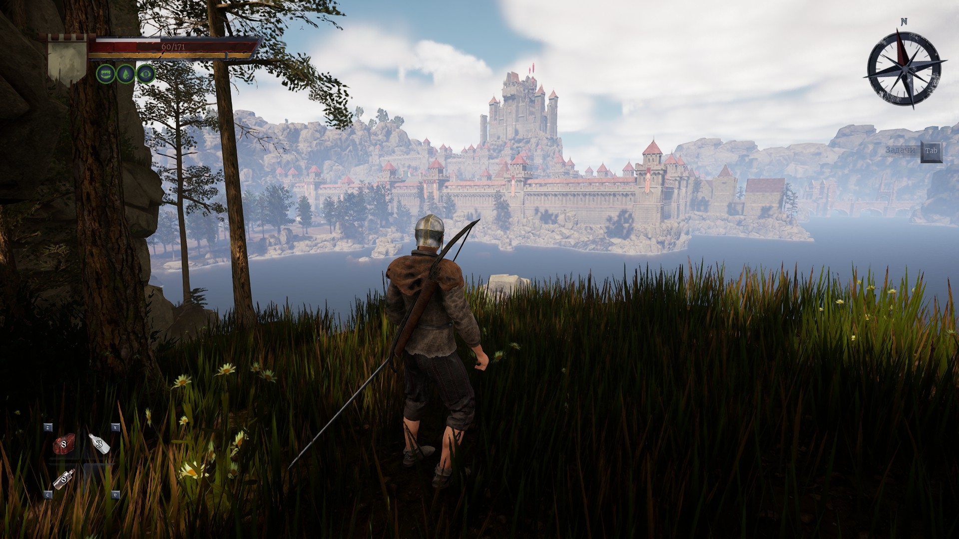 Город в самом центе острова приковывает взоры. Снаружи он прекрасен, но внутри — грязь и опасности.

Источник: видеоигра Of Ash and Steel