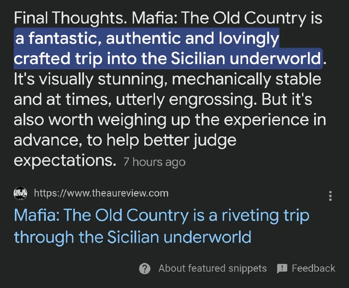 Mafia: The Old Country — ранний обзор и первые впечатления от игры