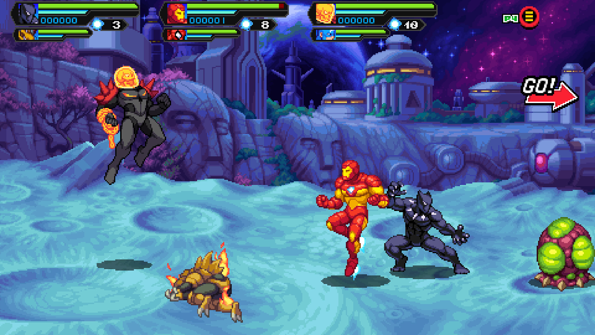 Некоторые локации имеют особенности вроде низкой гравитации, из-за которой ваши прыжки будут выше.

Источник: видеоигра Marvel Cosmic Invasion